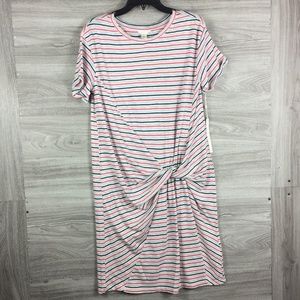 Caslon Knot Front T-Shirt Dress